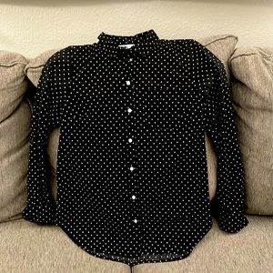 Polka dot button down shirt